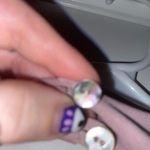 BELL SLEEVE NECK CUTOUT MAUVE SUEDE BLOUSE - Picture 2 of 8